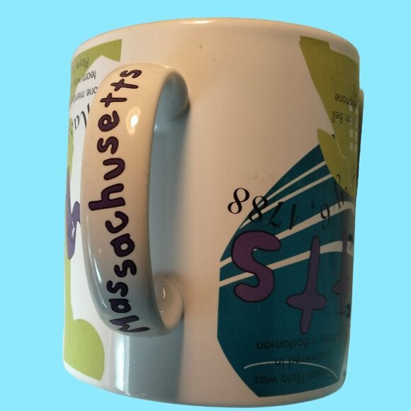 Starbucks Massachusetts Coffee Mug Cup Fun Facts States of Bean 1997  16 oz - Picture 3 of 16